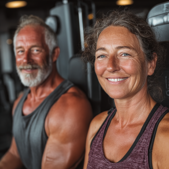 Літні люди займаються фітнесом